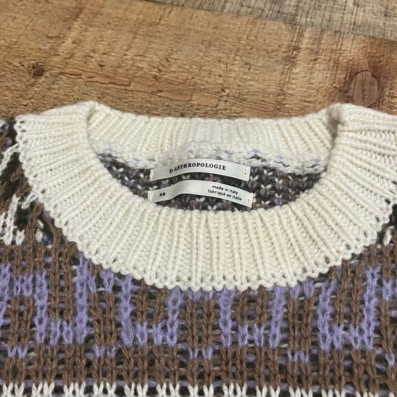 Anthropologie | Women's Chunky Wool Blend Multicolor Fabiana Sweater Sz XS - Picture 5 of 5